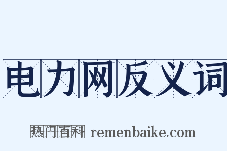 电力网反义词是什么意思的图片